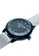 EGLANTINE black and silver EGLANTINE® Paname 40mm Unisex IP Black Alloy case Quartz Watch, black dial on Steel Milanese Bracelet E10E2ACCA02286GS_4