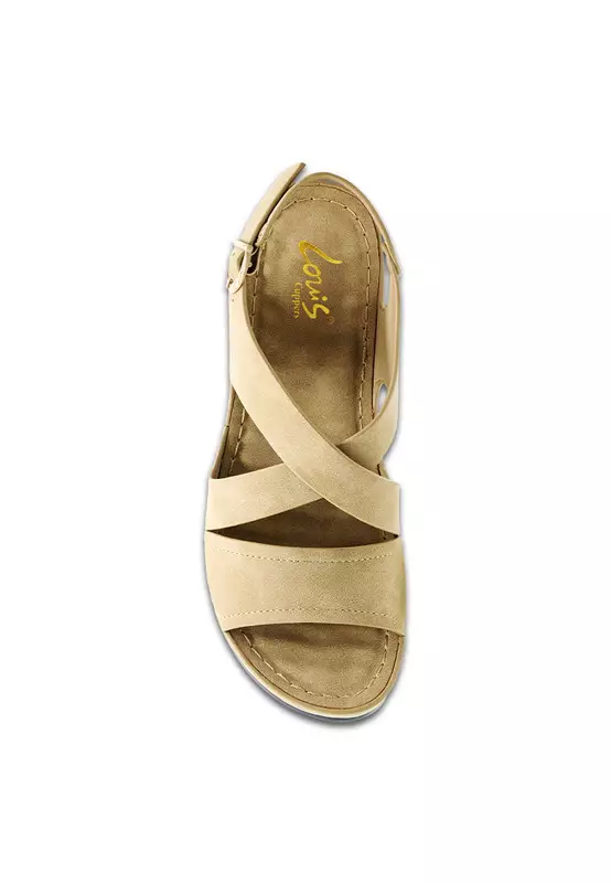 Sling Back Faux Leather Strap Casual Sandals