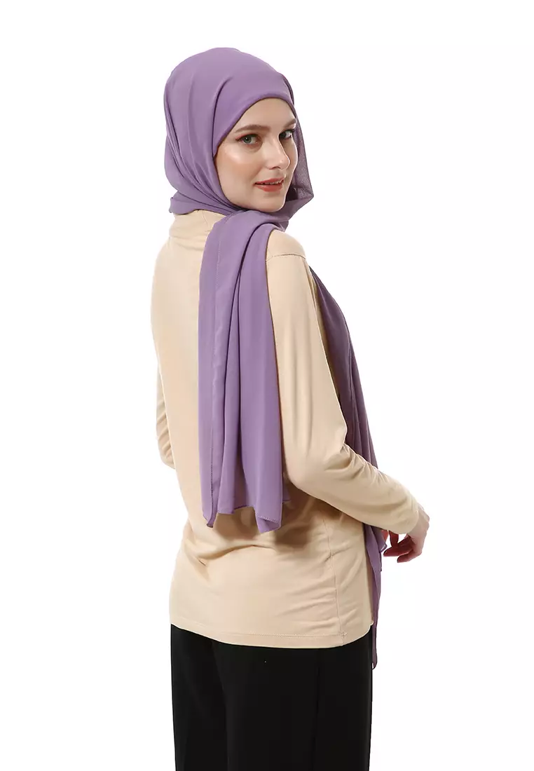 Zhalika Phasmina Motif Polos High Premium Quality - Mauve