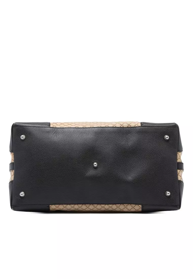 Pre-Loved Gucci Diamante Canvas Travel Bag