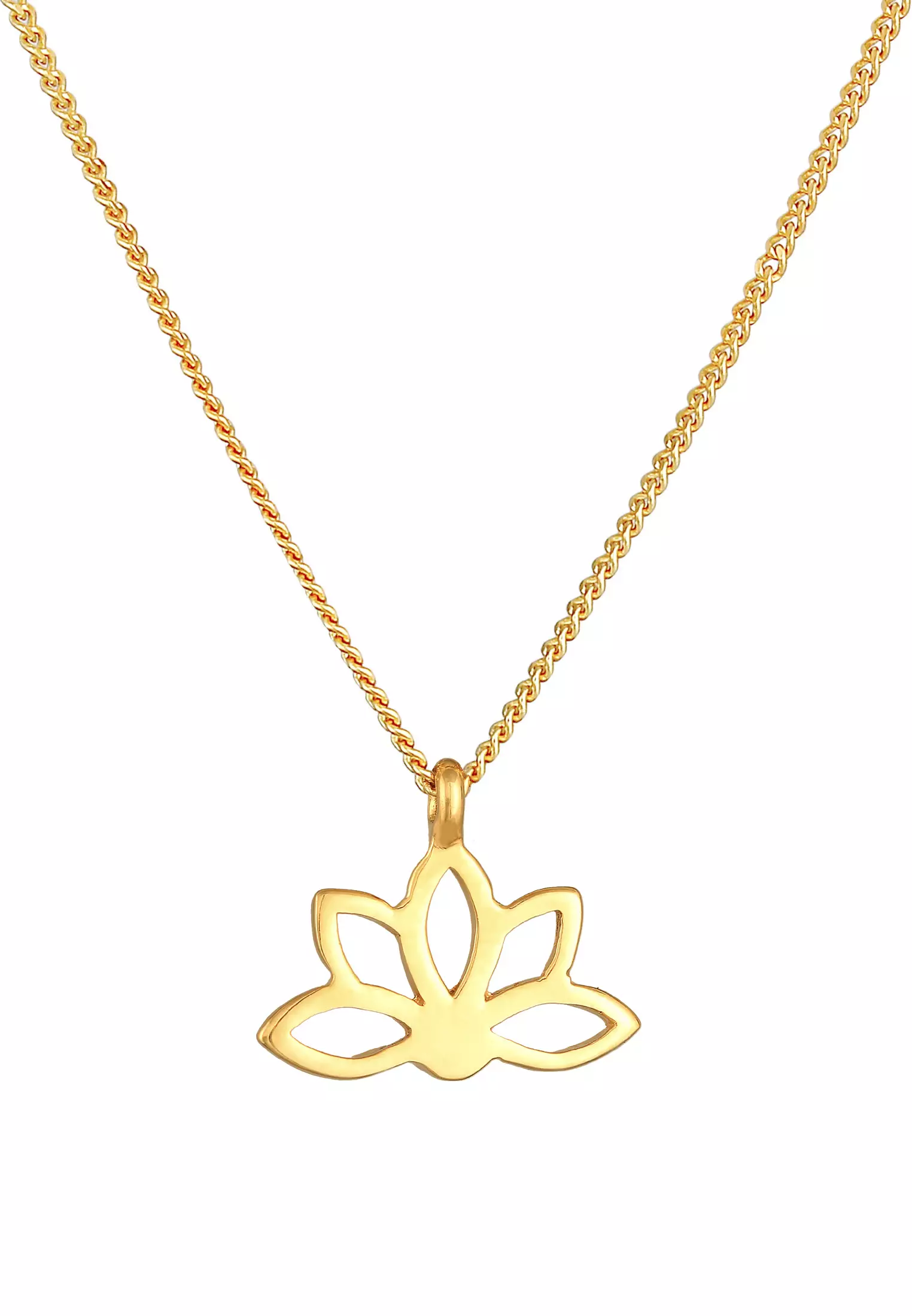 Gold sale lotus necklace