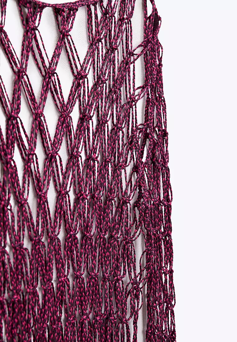 ZARA Macramé Long Sleeves Dress 2025 Buy ZARA Online ZALORA