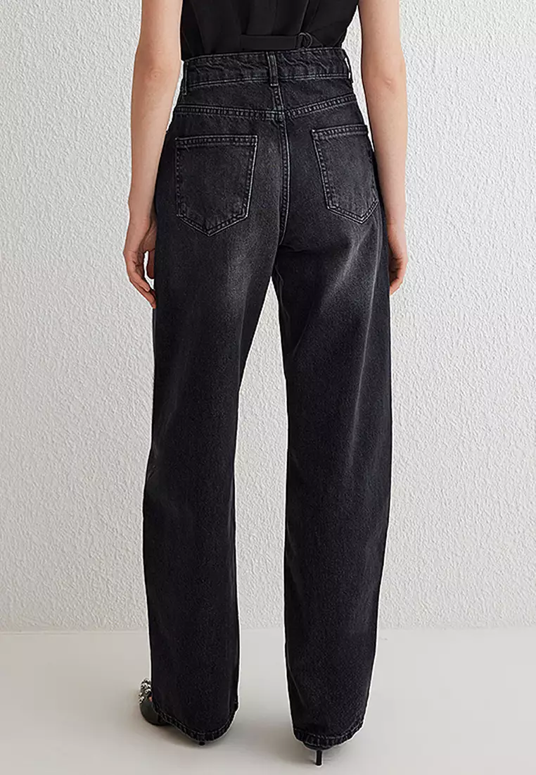 High Waist Barrel Baggy Jeans
