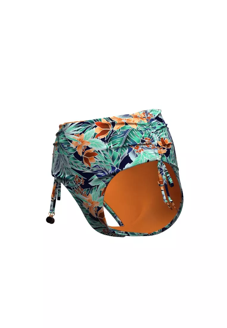 My Paradiso 藍色高腰剪裁經典款泳褲