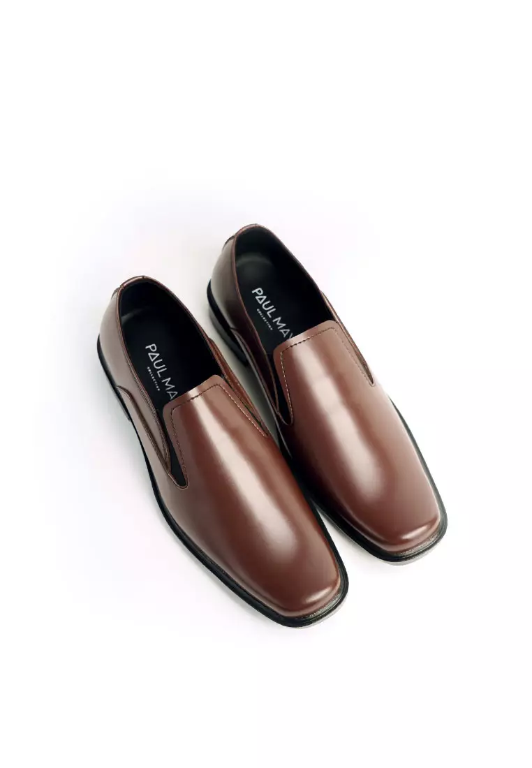 PAULMAY - Sepatu Formal Slip on Pria Wina 75 Dark Brown