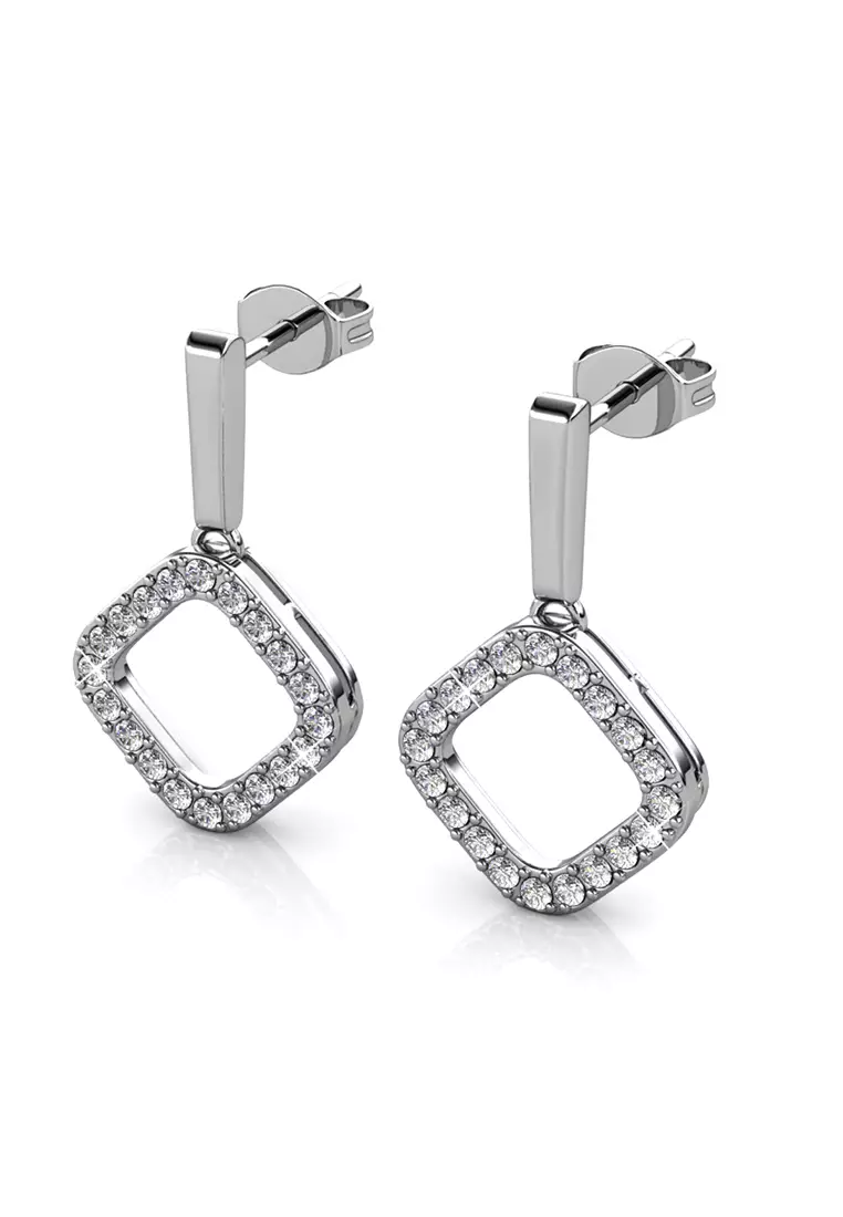 Irina Earring WG- Anting Crystal Swarovski by Her Jewellery