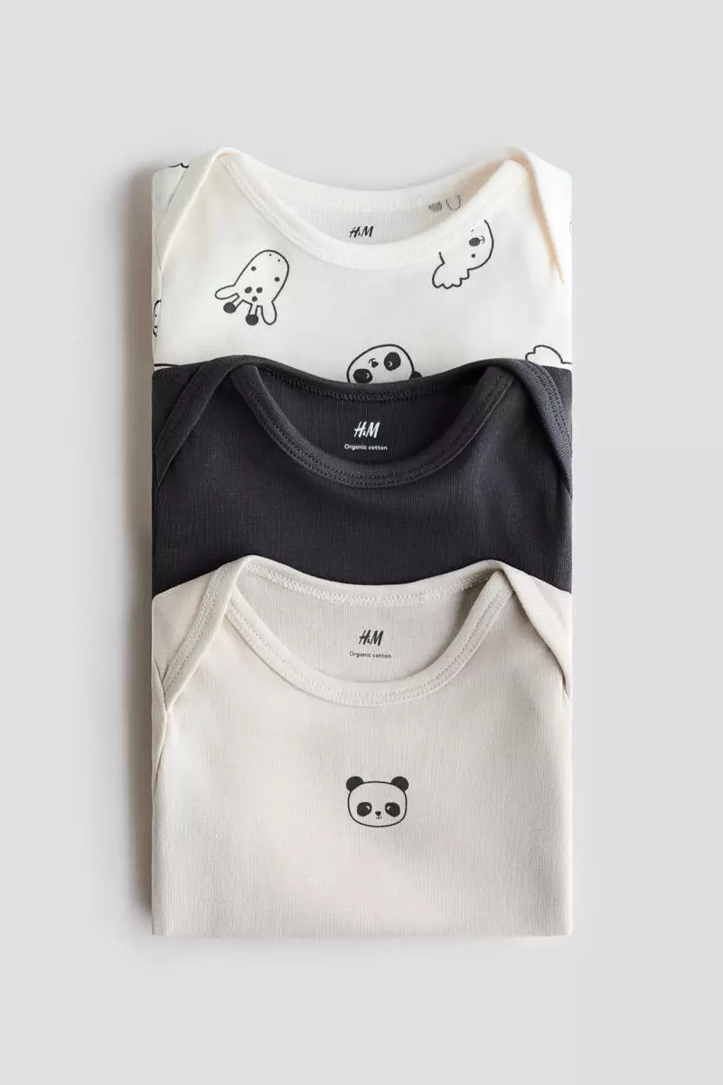 3-pack cotton envelope-neck bodysuits