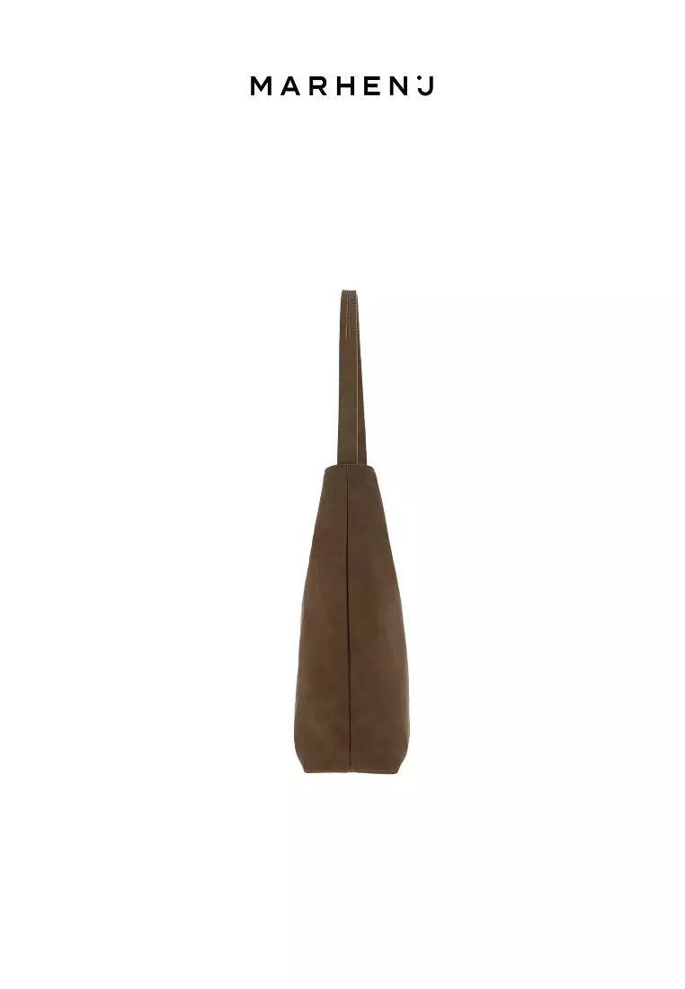 ROUEN Vegan Leather Crossbody Bag Brown