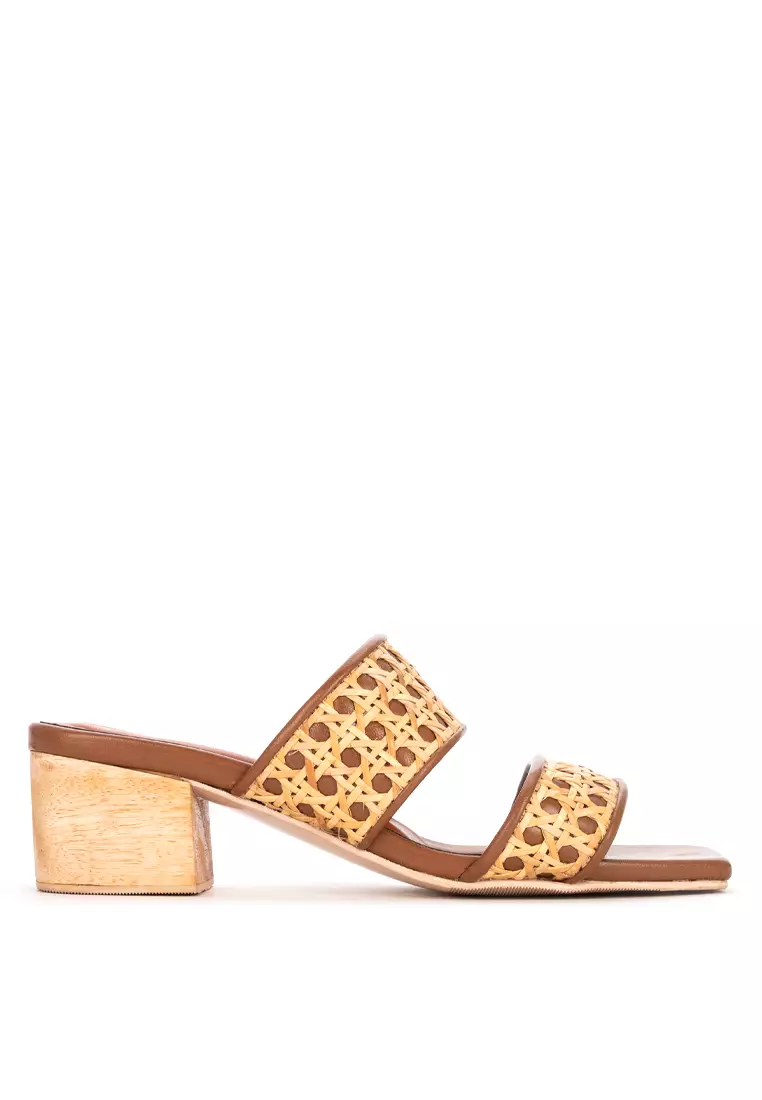 Discount on Inne  shoes - SKU: Liria Double Strap Heels Tan