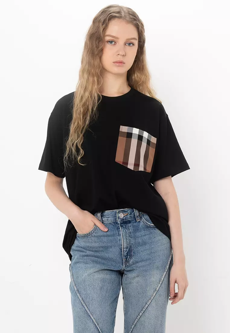BURBERRY☆25SS CARRICK ポケット チェック Tシャツ LADIES BURBERRY☆25SS CARRICK ポケット チェック Tシャツ LADIES