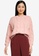 Vero Moda pink Wine Long Sleeves O-neck Cable Sweater B7CAFAAA942734GS_1