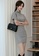 Crystal Korea Fashion grey Korean slim elegant lady dating dress 494DDAA63BFDEAGS_2