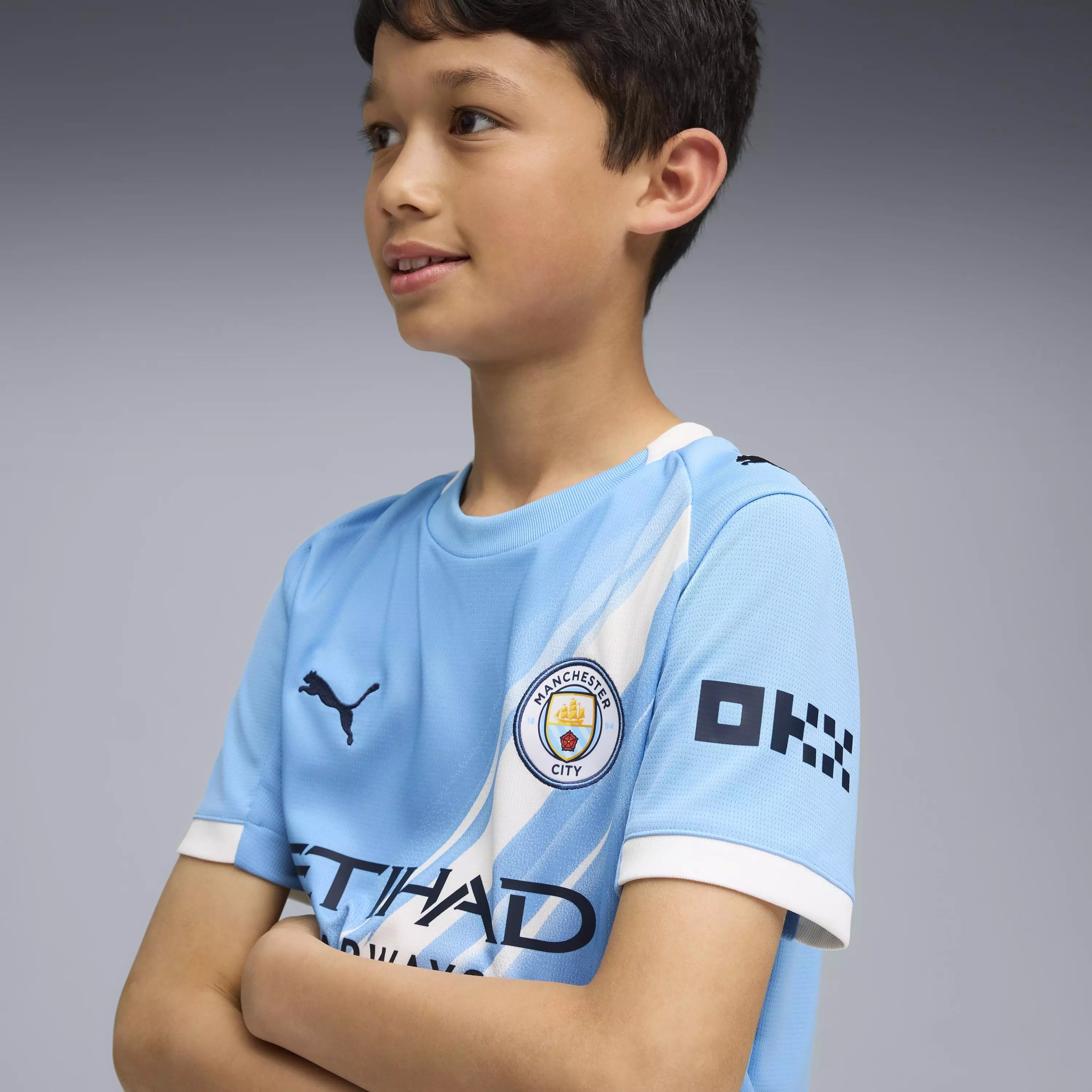 PUMA Manchester City 25/26 Home Jersey Replica Jr 78034101 - Jersey Anak (Biru)