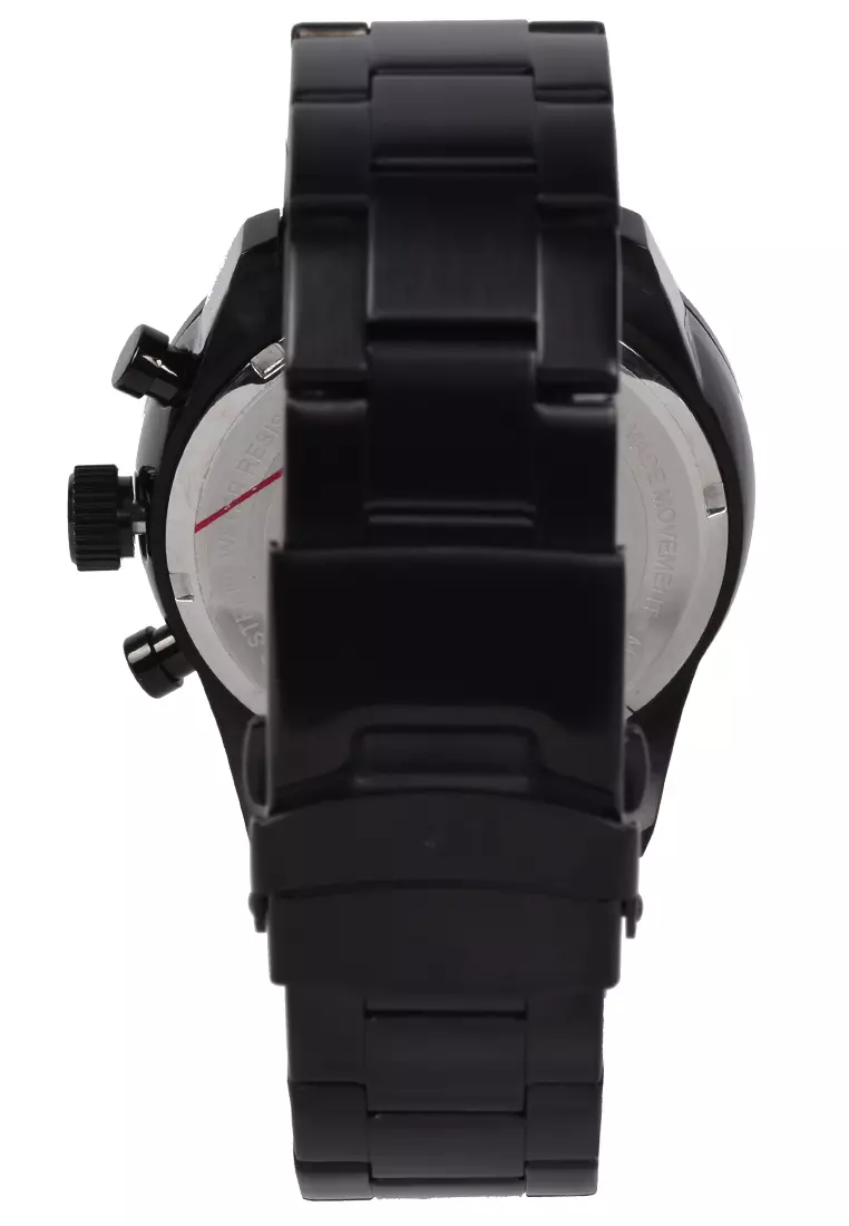 Alexandre Christie - Jam Tangan Chronograph Pria - Black - Stainless Steel Bracelet - LP-28004C-BB-11-BB