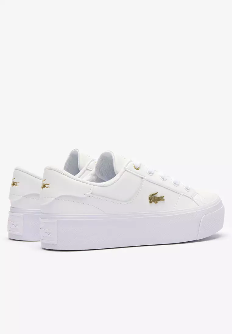 White lacoste hot sale shoes womens