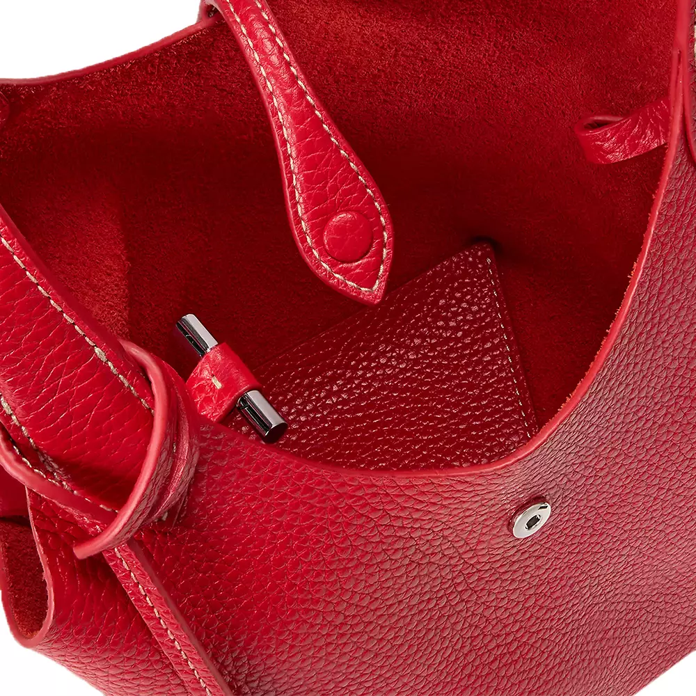 Polo Play Leather Small Tote and Crossbody Cherry