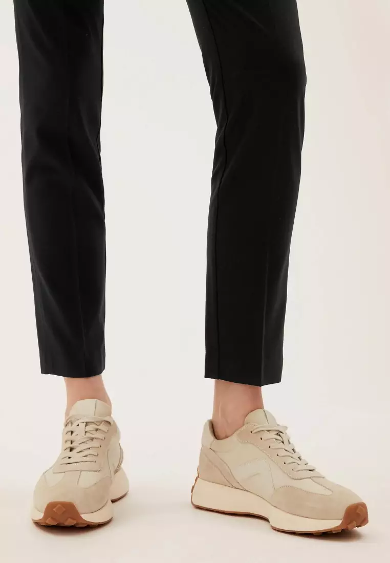 Slim Fit Ankle Grazer Trousers With Stretch