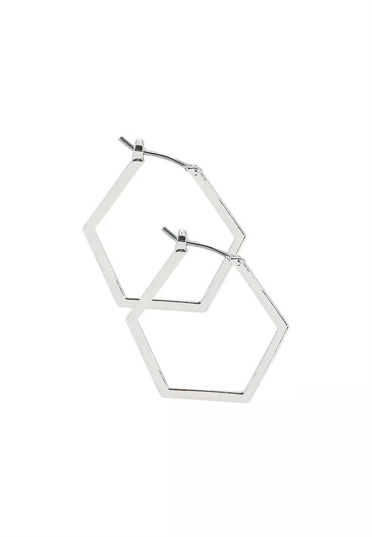 Hexagon hoop earrings forever 21 shop