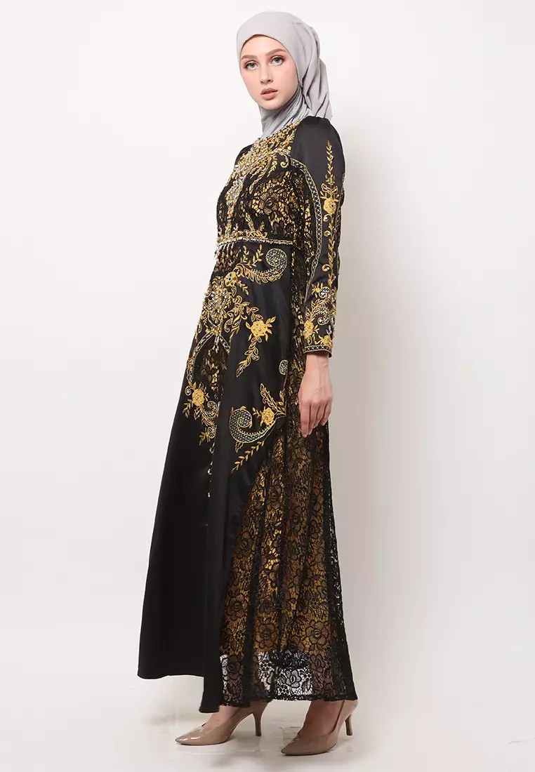 Bibiq Gamis Brokat Satin
