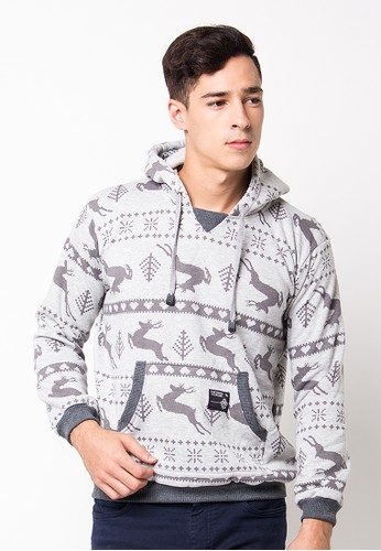 Endorse Sweater Bn Pixel Deer Misty Grey END-PG030