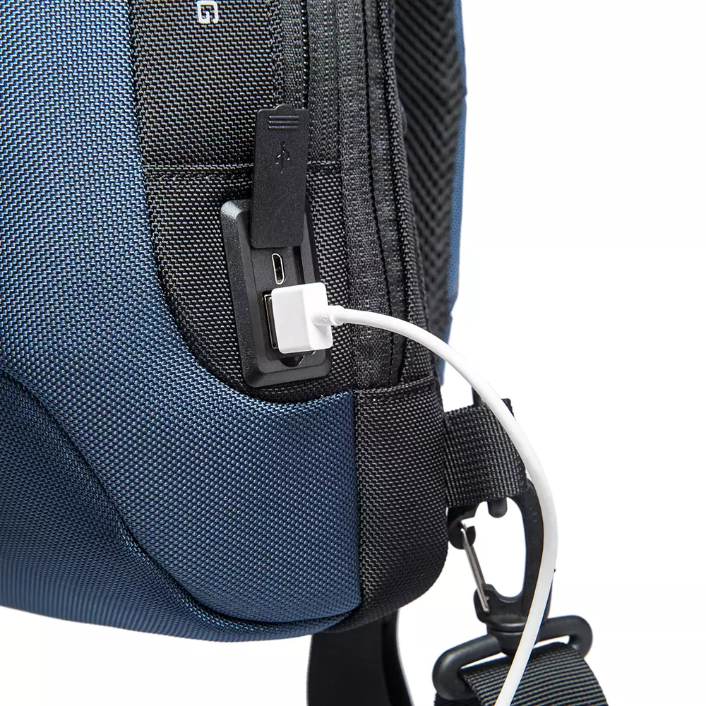 Bange BG22085 Tas Selempang Sling Bag Pria Lock - BLUE