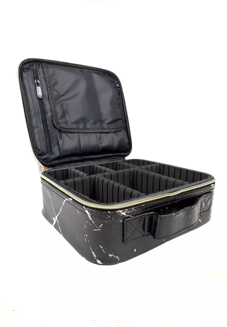 Elmar Tas Koper Make Up Wanita Travel Cosmetic Big Capacity Waterproof Material Nylon ORIGINAL - Black