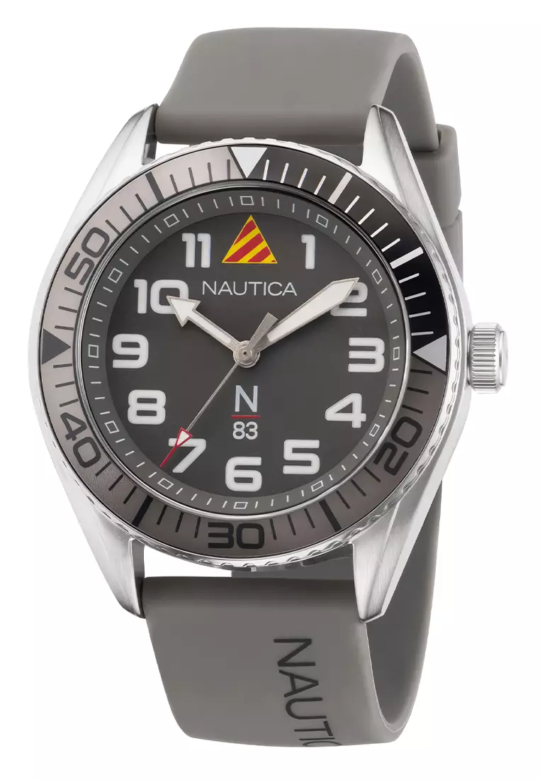 Nautica 22mm Black Rubber Watch Band / Strap (A16564G, N15614M, A20059G)