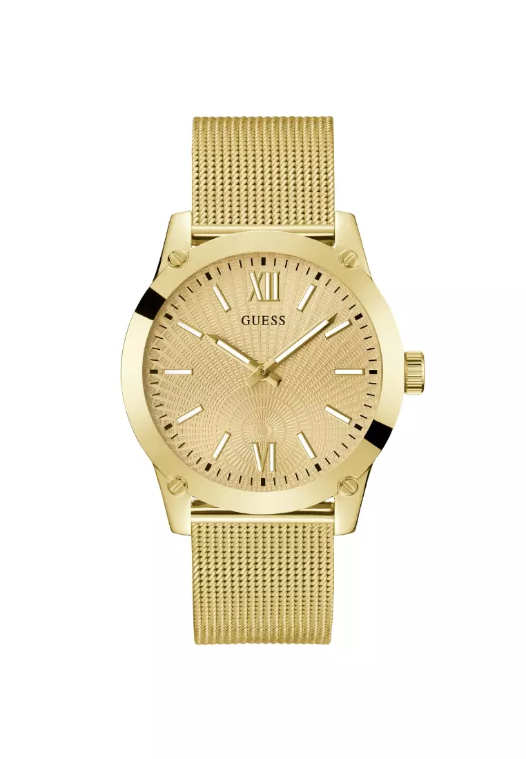 Guess Mens Gold Dress Watch Guess Men's U15061G2 Gold Stainless
