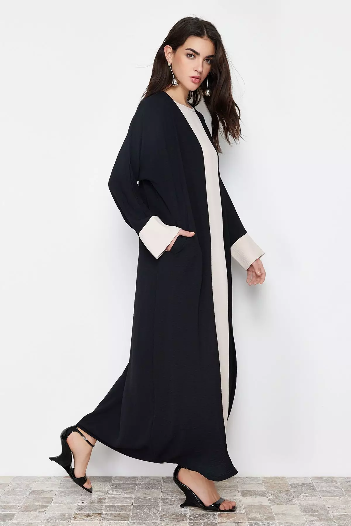 Modest Color Block Abaya 2-Piece Set