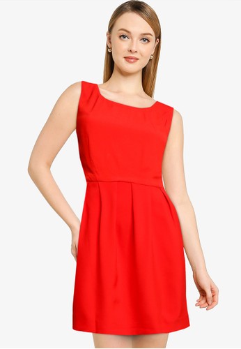 French Connection red Ito Mix Sleeveless Dress F29ADAAC9A2F92GS_1