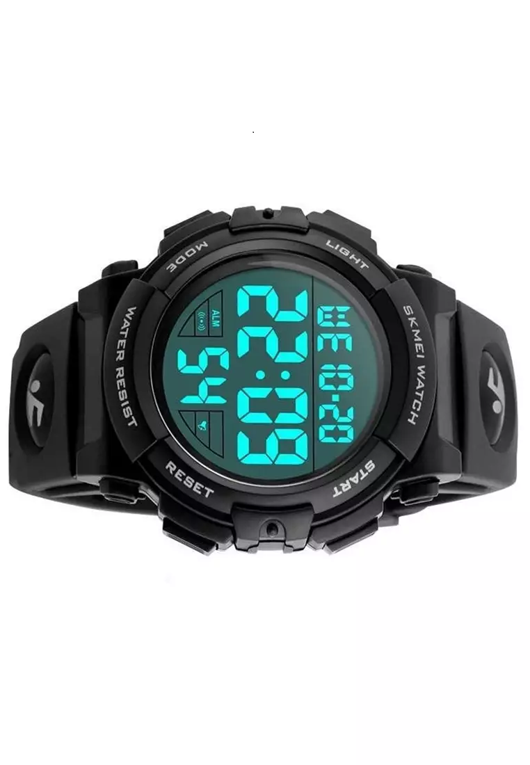 Jam Tangan Sporty Digital Pria Waterproof Strap Tali Material Silicon UU59 ORIGINAL