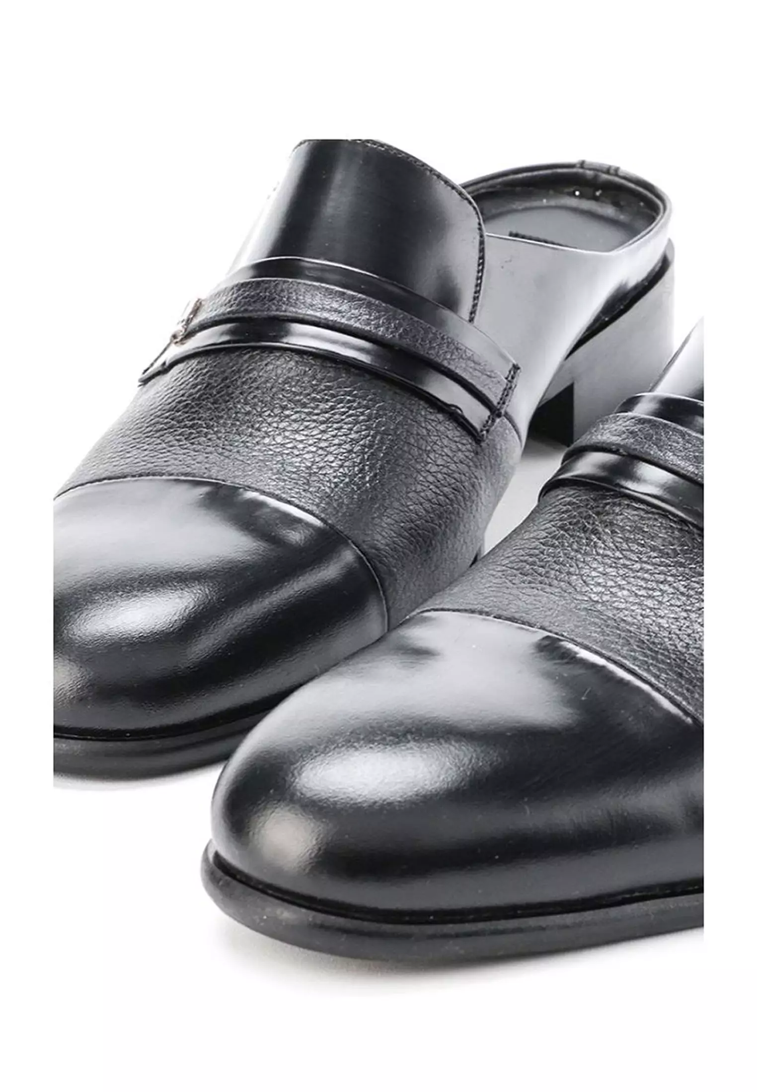 Galileo Sepatu Mules Pantofel Formal Pria Kulit Asli