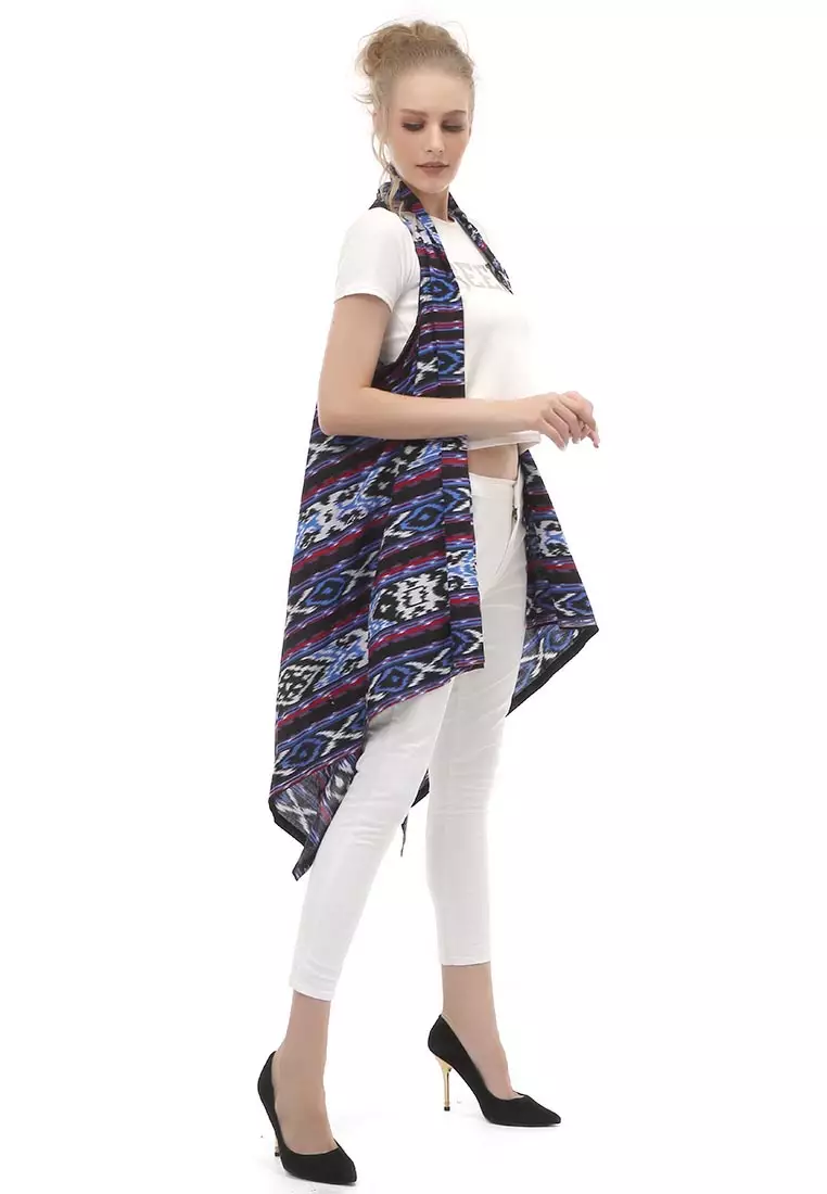 Lynelle Batik Songket Wanita Model Outer Material Cotton ORIGINAL - Blue