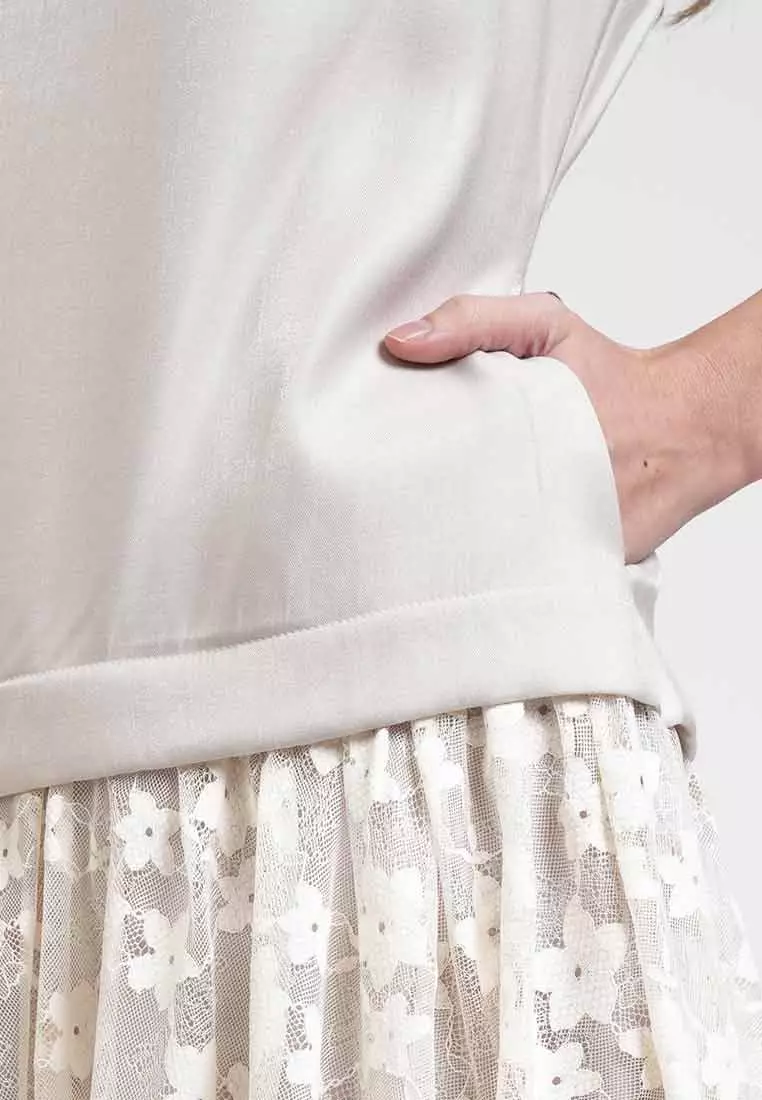 Sophie Floral Laced Midi Dress