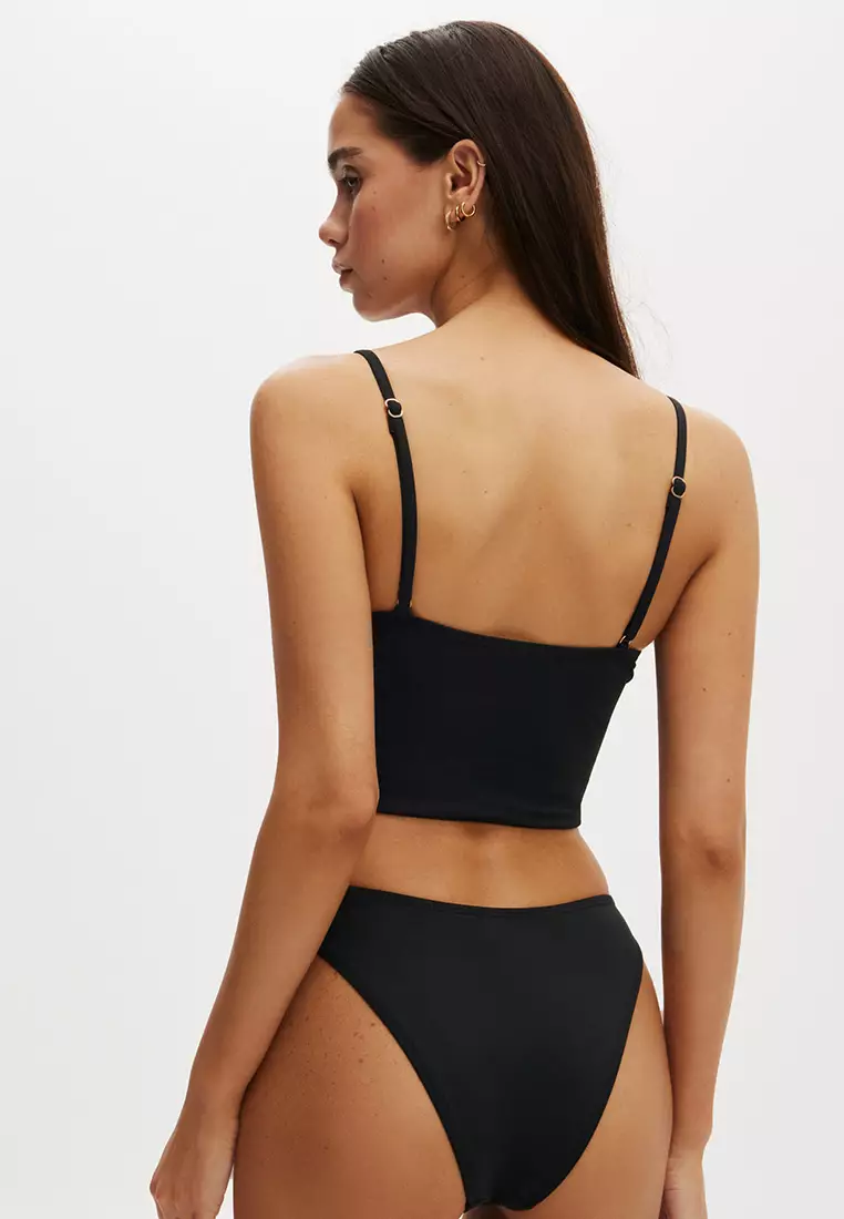 Cropped Tankini Swim Top