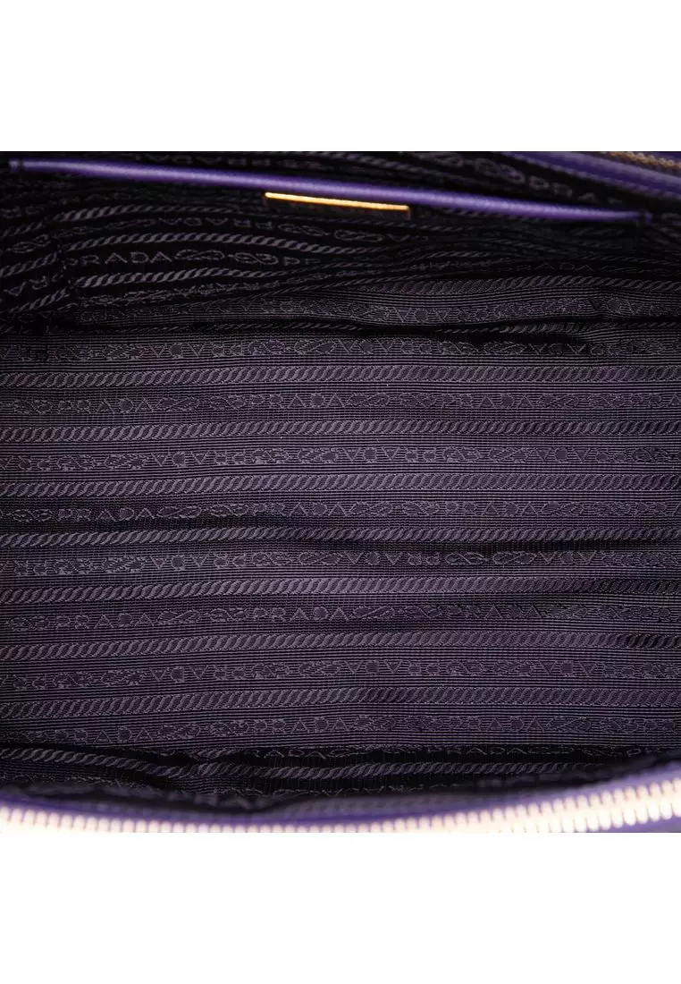 Pre-Loved Prada Medium Saffiano Lux Galleria Double Zip Satchel