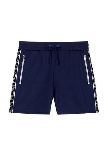 HOM blue and navy Julien Sweat Shorts - Peacock Blue 17AF4AA4E11AC8GS_1