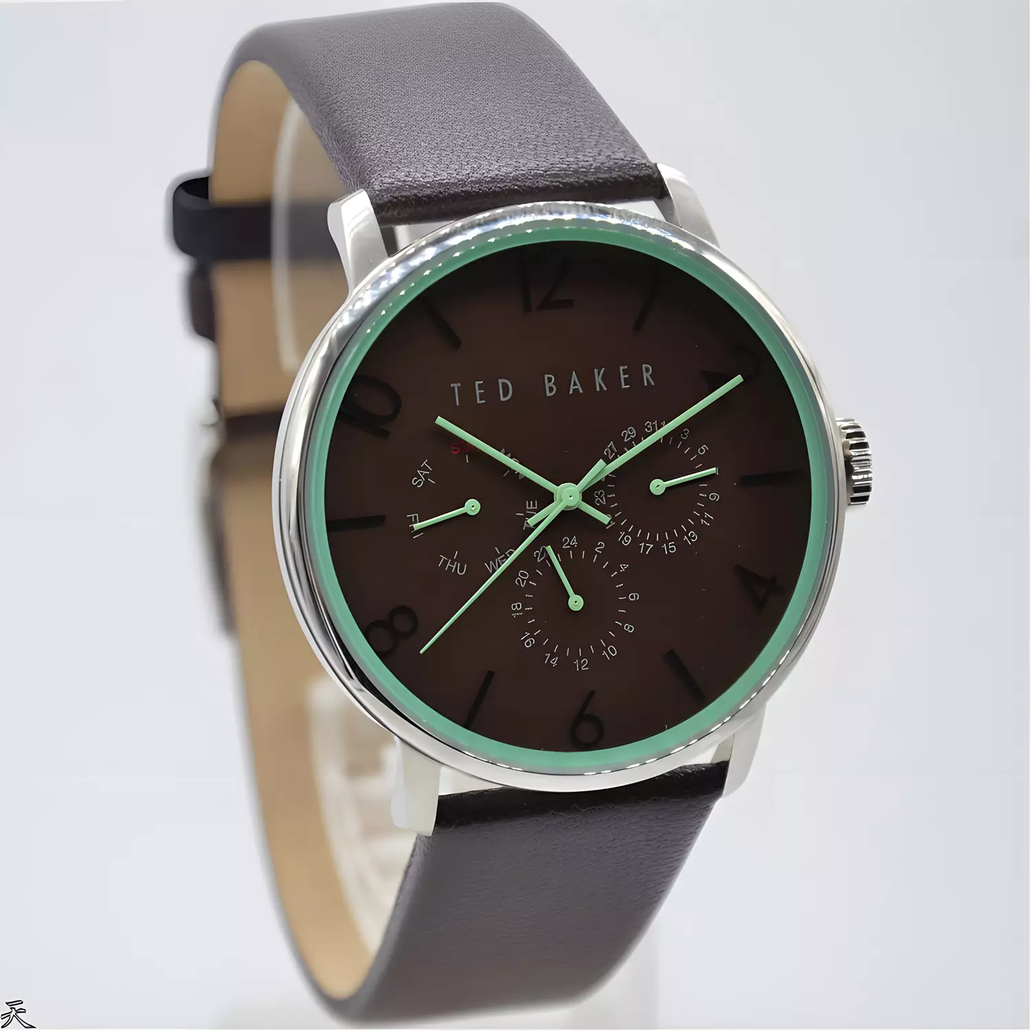 TED BAKER - Men's Watch - Silver Stainless Case - Brown Leather Strap - TE10023496