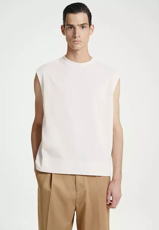 Crepe Crew-Neck Vest