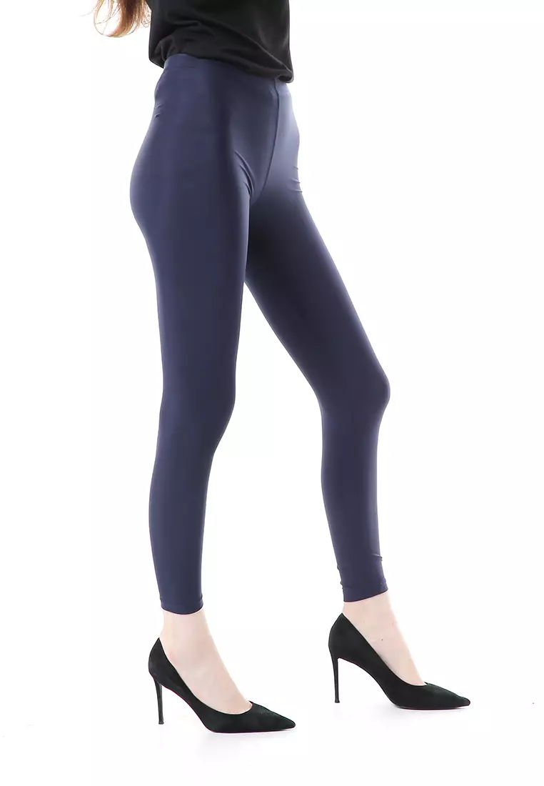 Kavita Celana Legging Bawahan Wanita Motif Polos Relaxed Fit High Quality - Navy