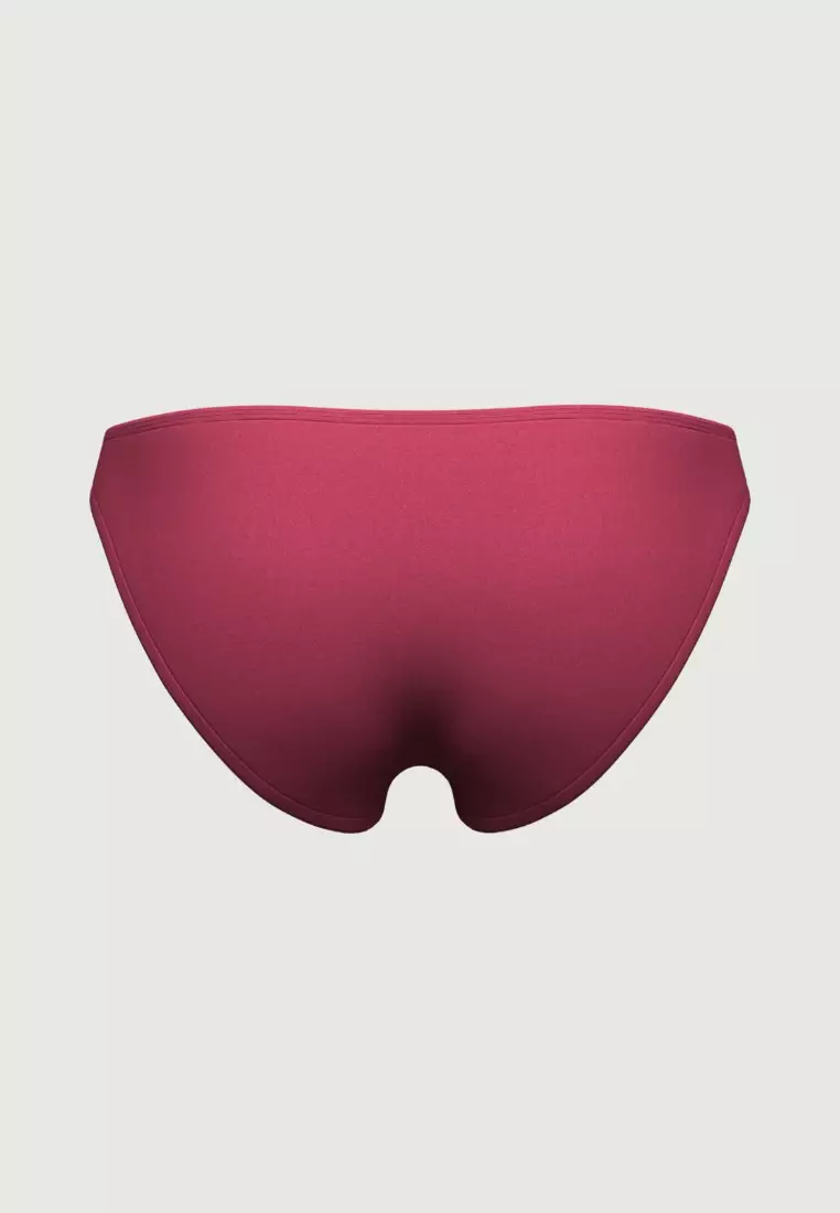 Core Solid Sangria Classic Bikini Bottom