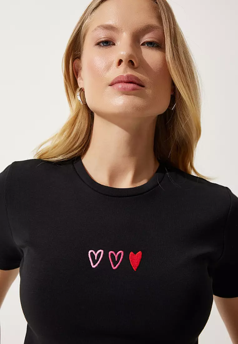 Hearts Crop T-Shirt