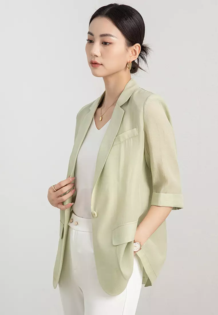 Thin blazer jacket womens hot sale