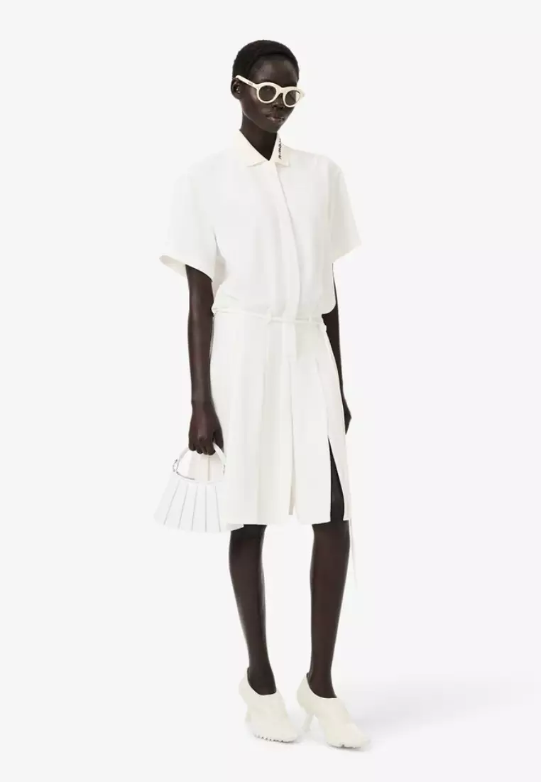 lacoste runway pleated dress Runway Asymmetric Pleated Dress