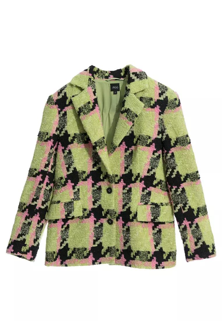 Houndstooth Tweed Blazer
