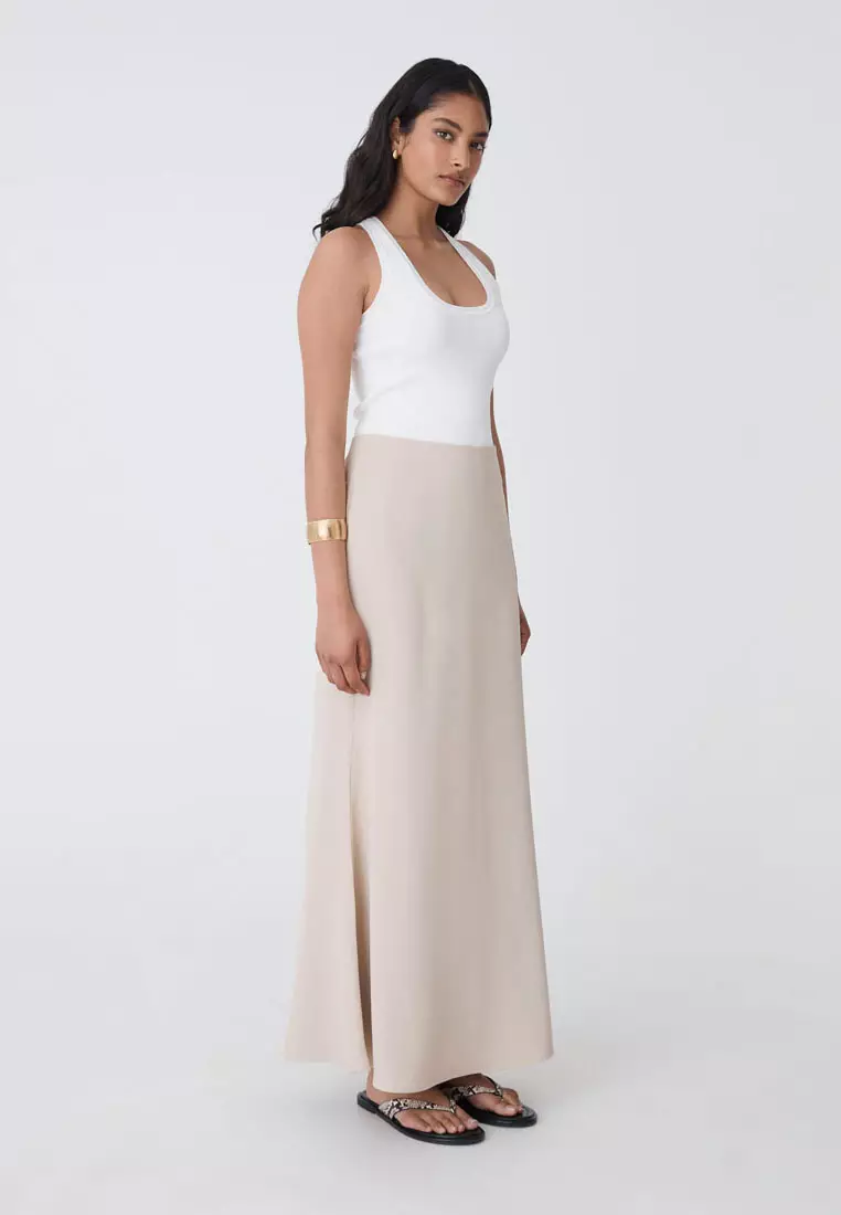 Caris Flared Maxi Skirt