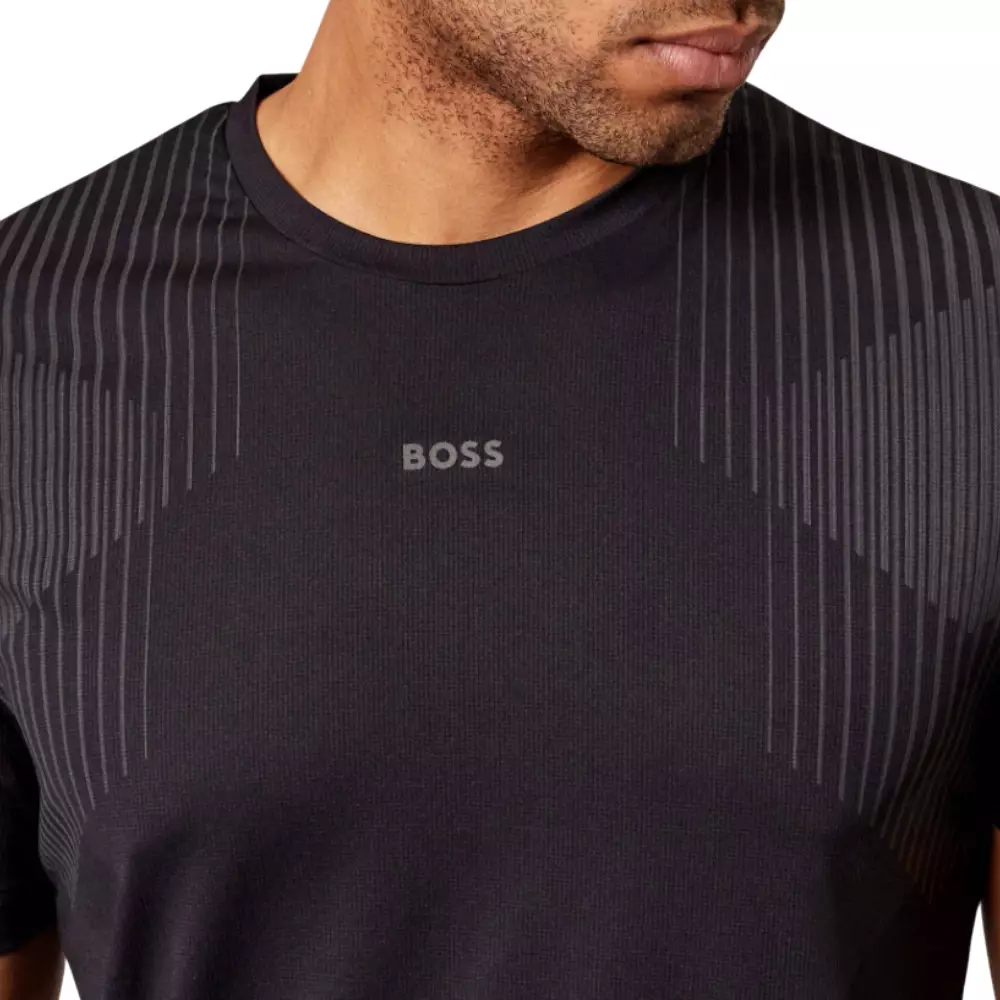 Active Push Slim Fit Crew Neck T-Shirt Black