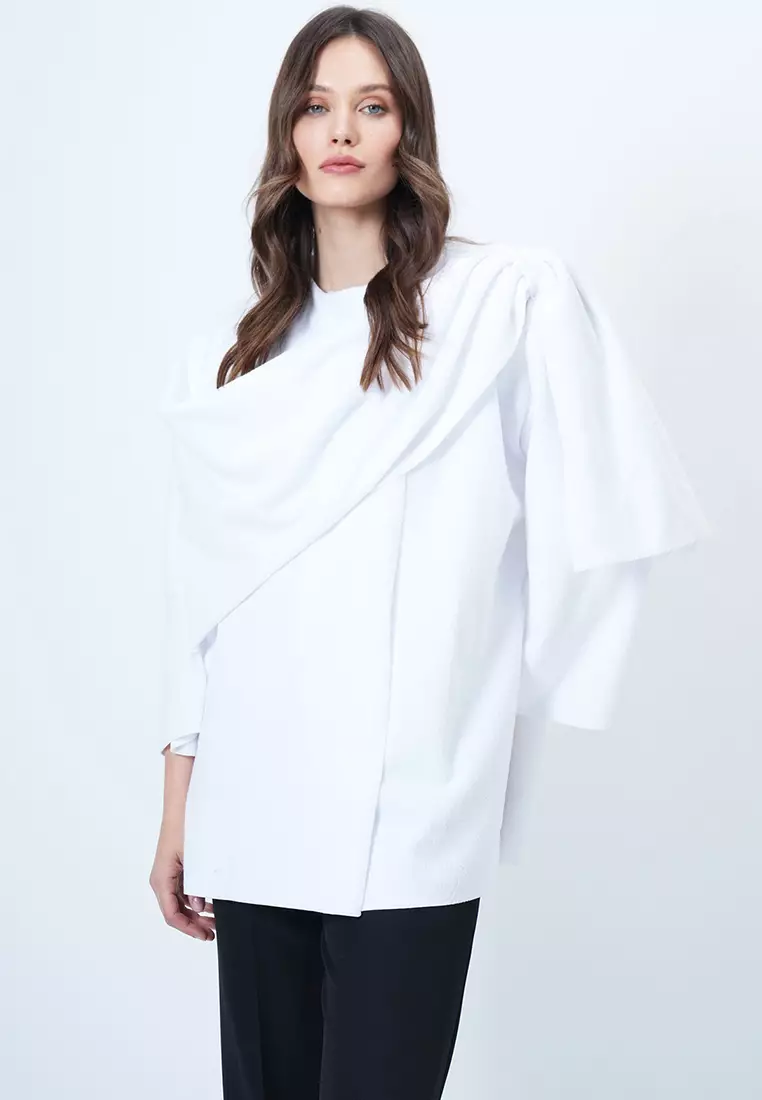 Shawl Detailed Fleece Jacket