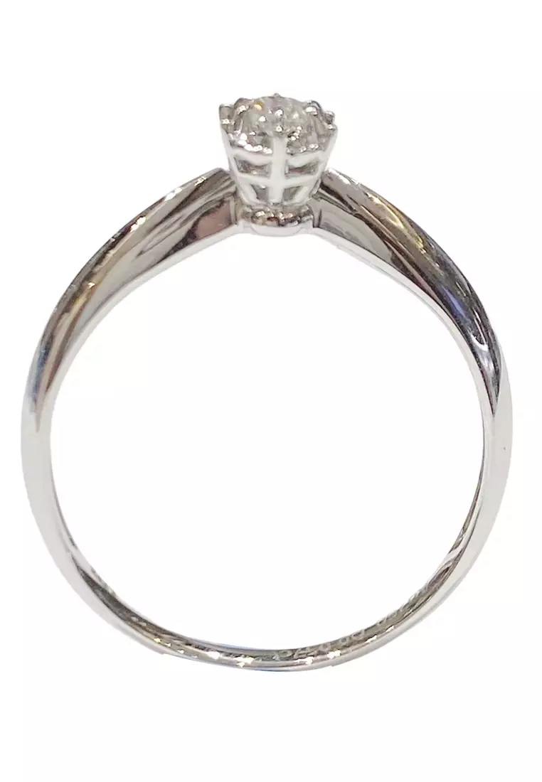 LITZ 18K White Gold Diamond Ring DR135