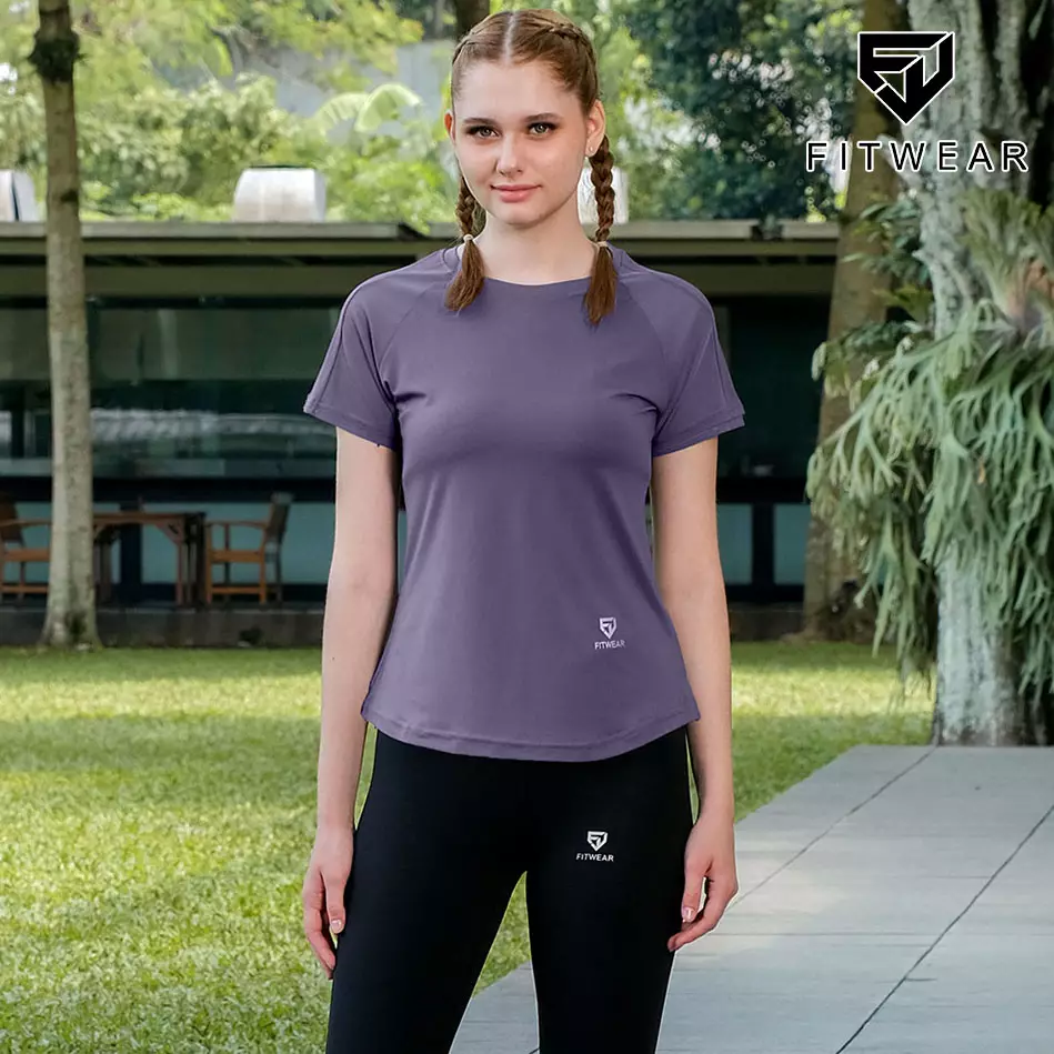 Fitwear - Kaos Olahraga Wanita GRITTE OVERSIZE DRYFIT BACK MESH - AMETHYST